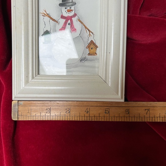 Original Watercolor by Mary Ann Dougherty, Snowman. - Picture 7 of 8